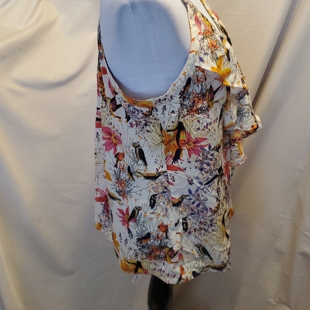 Banana Republic Ruffle Fall Top SZ LG - Picture 3 of 7